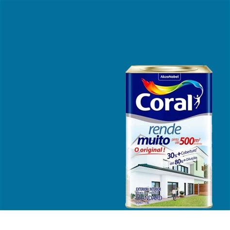 Tinta Látex Rende Muito acrílica 18 litros azul profundo Coral