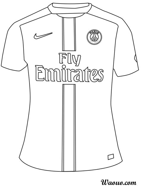 Coloriage Maillot Du Psg Imprimer Et Colorier