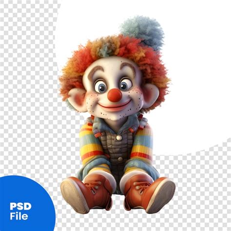 Payaso con cabello colorido sentado en el suelo y mirando a la cámara