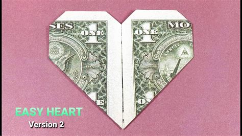 Phong Tran Origami Dollar Origami Easy Heart Version 2 Money