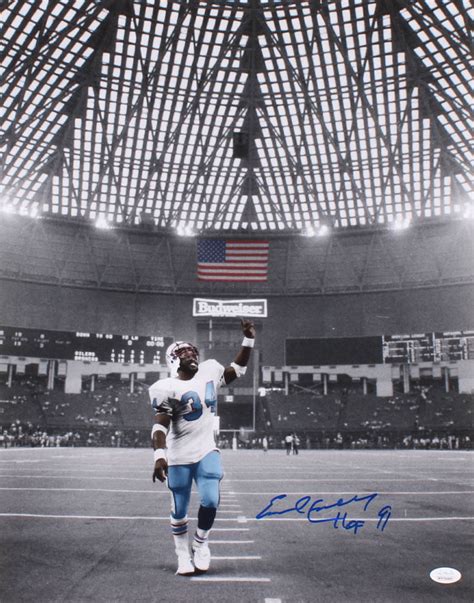 Earl Campbell Signed Oilers X Photo Inscribed Hof Jsa