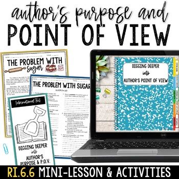 Authors Purpose And Point Of View PowerPoint Minilesson And Scaffolded