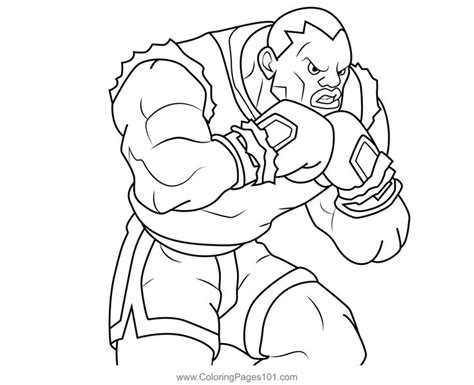 Balrog Street Fighter Coloring Page Balrog Street Fighter Coloring