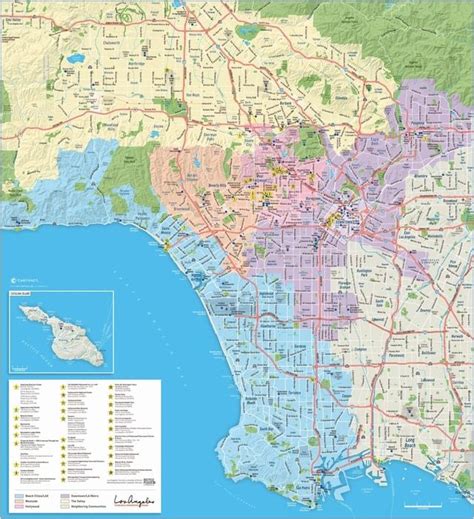 Los Angeles Maps - Tourist Map of LA, California