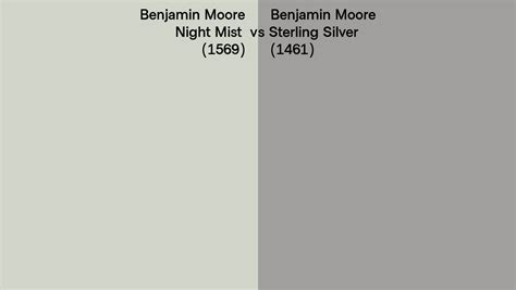 Benjamin Moore Night Mist Vs Sterling Silver Side By Side Comparison