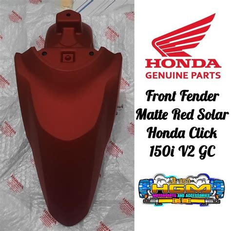 Front Fender Set Illust Matte Red Honda Click I I V Game