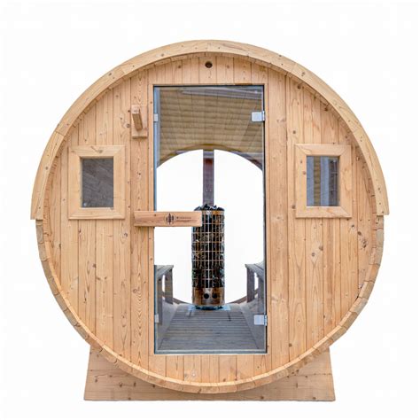 Redwood Outdoors Panorama Barrel Sauna Outdoor Sauna The Panorama