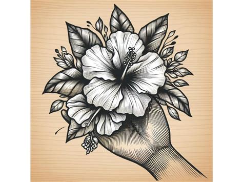 12 Hand Drawing Hibiscus Flower Bundle By Dianaxstoyanova Thehungryjpeg