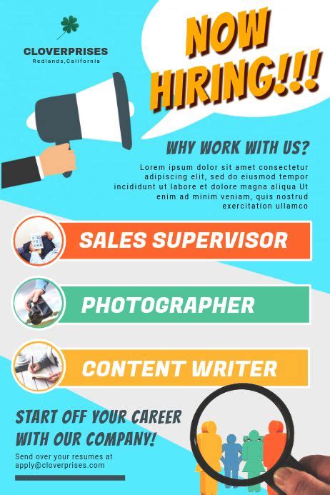 Job Vacancy Poster Recruitment Poster Design Job Poster Marketing Poster