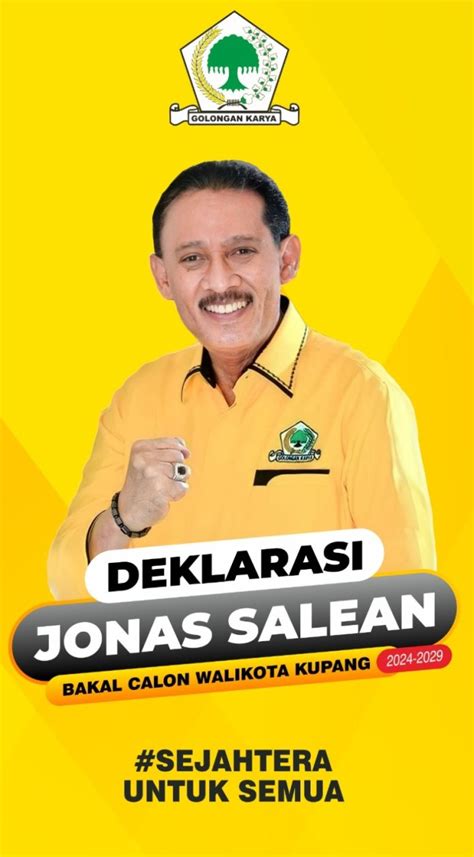 Panji Golkar Dikibarkan Jonas Salean Deklarasi Calon Walikota Kupang