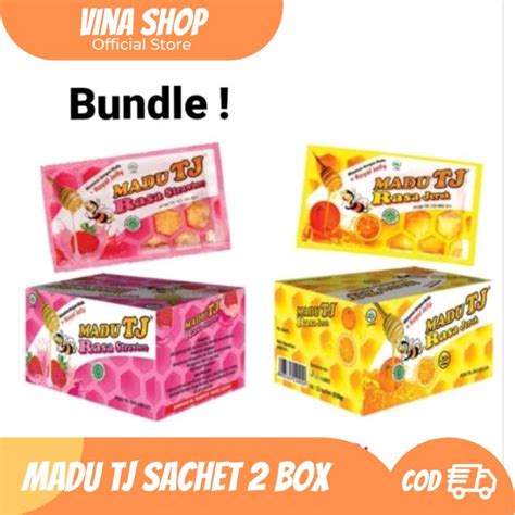 Jual Paket Bundle Madu Tj Sachet Rasa Jeruk Dan Strawberry Gr Box