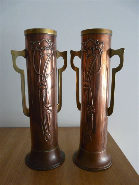 Beldray England Copperbrass Nouveau Vases Collectors Weekly