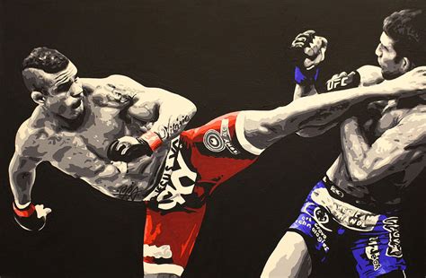 Vitor Belfort Kick Painting By Geo Thomson