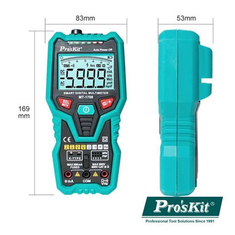 MT 1708 Multímetro Digital 3 5 6 Dígitos True Rms PROSKIT Viptrónica