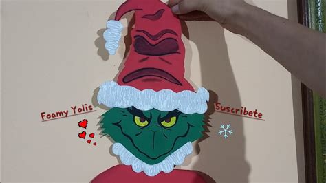 COMO HACER UNA CARA GRINCH NAVIDEÑO para decorar la ventana YouTube