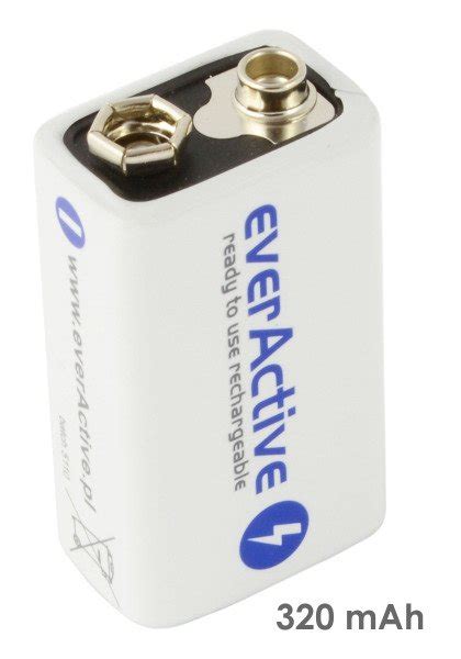 Akumulatorek 9V EverActive 6F22 320 MAh Professional Line