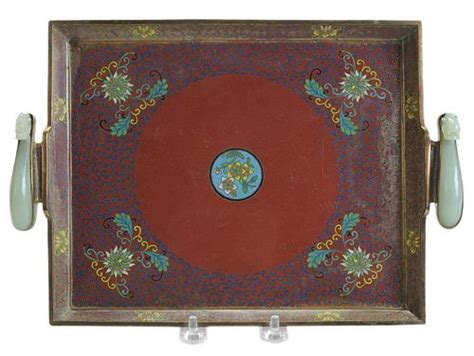 Cloisonné Enamel Serving Tray With Sold At Auction On 16th May Brunk