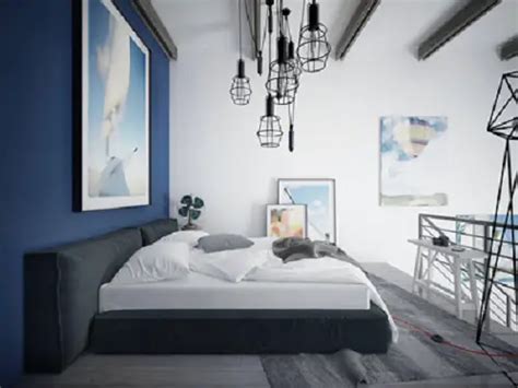 10 New Urban Industrial Bedrooms in Cobalt Blue