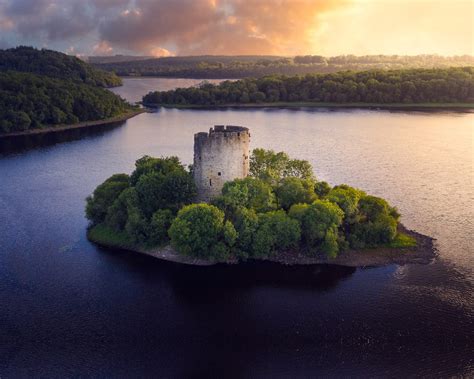 Cavan Castle Cloughoughter Castle Sunset Ireland Bing K Preview