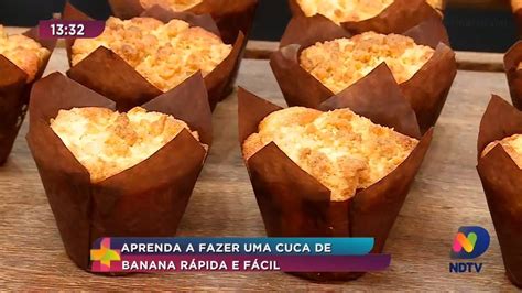 Delícia para o fim de semana aprenda a fazer uma cuca de banana rápida