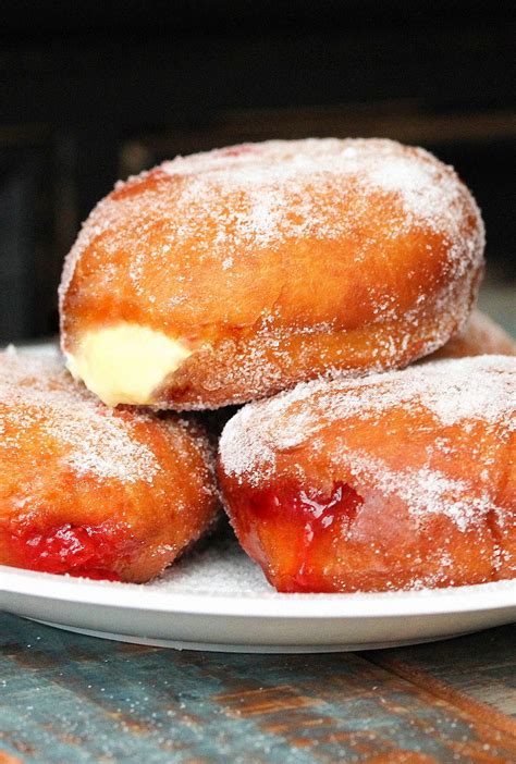 Jelly And Custard Doughnut Recipe Doughnut Recipe Homemade Donuts