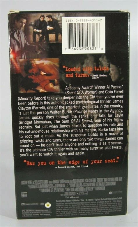 Al Pacino Colin Farrell The Recruit Vhs Ebay