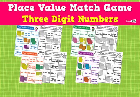 Place Value Match Game Three Digit Numbers Teacher Resources And Classroom Games Teach This