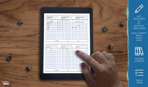 Combat Tracker For D D 5e Dungeons And Dragons DM Combat Helper