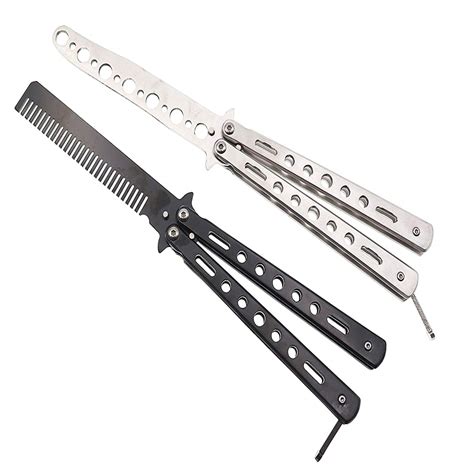 Buy DOUBLE 2 CButterfly , Practice Balisong Trainer, Metal Steel ...