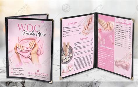 10 Mẫu Menus Tuyệt đẹp Các Chủ Tiệm Nail Nên Tham Khảo