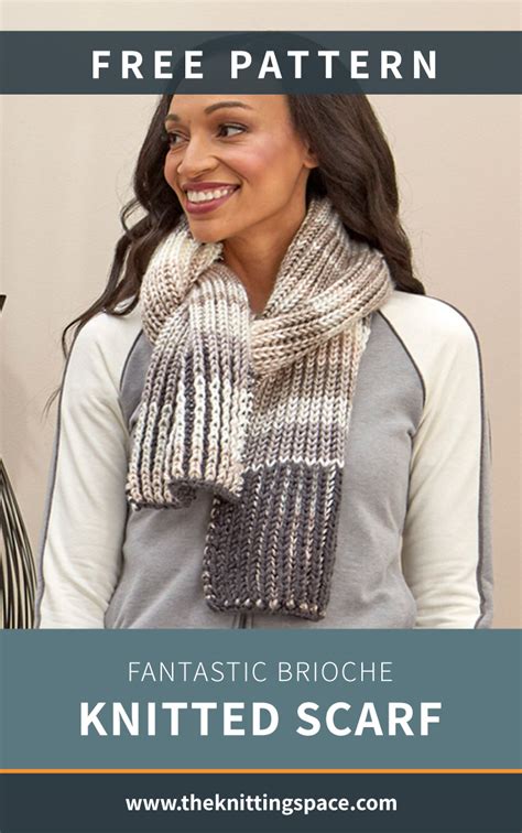 Fantastic Brioche Knitted Scarf [FREE Knitting Pattern]