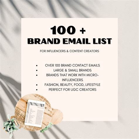 Brand Email List For Influencers And Content Creators Brand