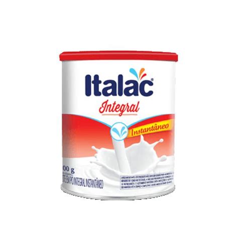 Leite em Pó Integral Instantâneo ITALAC Lata 400g Comercial Reis