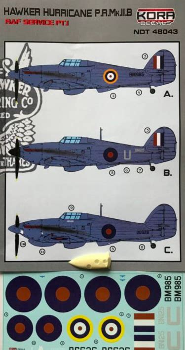 Hawker Hurricane PR Mk IIB Part 1 RAF Service Kora Models NDT48043