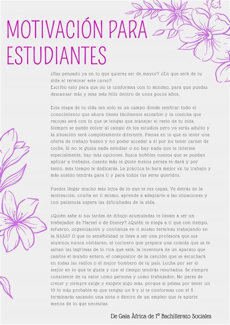 Motivación para estudiantes. | Club de Escritura Fuentetaja