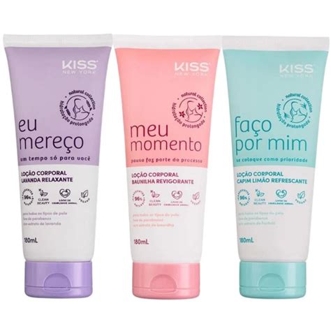 Kit Kiss New York Loção Corporal 180ml C 3