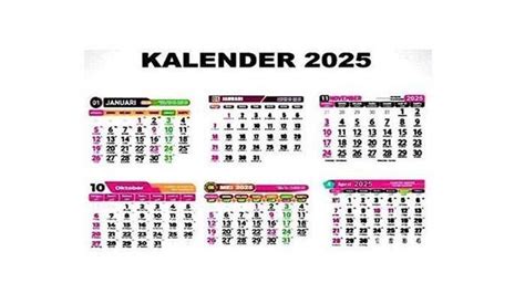 Kalender Hijriyah Dan Masehi Tahun 2025 Tersedia Tanggal Merah Cuti