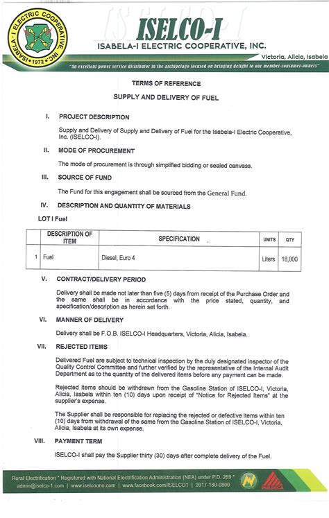 ISELCO Uno Simplified Bidding No 09 Series Of 2024