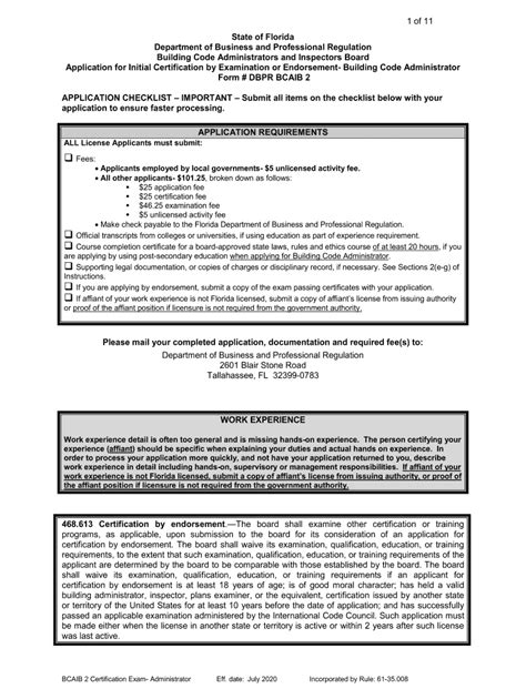 2020 2025 Form Fl Dbpr Bcaib 2 Fill Online Printable Fillable Blank Pdffiller