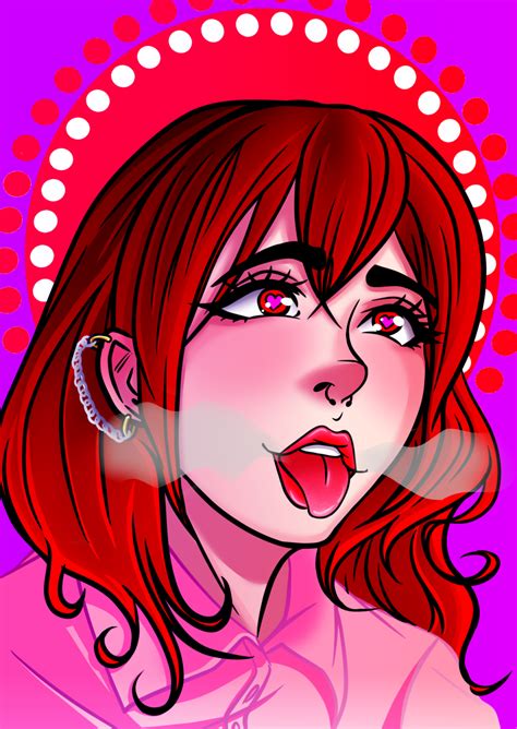 Red Ahegao Kamigaap Illustrations ART Street