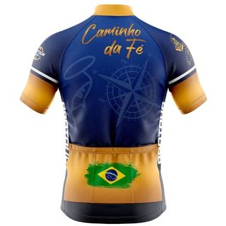 Camisa Ciclismo Masculina Mountain Bike Caminho Da Fe Bolsos