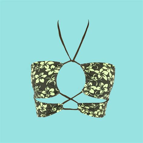 PATTERN Drawstring Bikini Top XS XXL Reversible Swimsuit Etsy