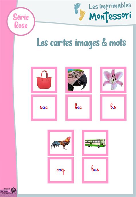 S Rie Rose Montessori Le Pack De Lecture Cursif