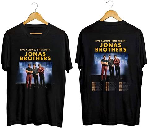 Jonas Brothers Five Albums One Night The Tour 2023 Shirt Jonas