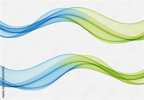 Abstract Wave Design Element Blue And Green Wave Flow Background Wave