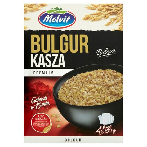 Melvit Premium Kasza bulgur 400 g 4 torebki Delikatesy Dwójka