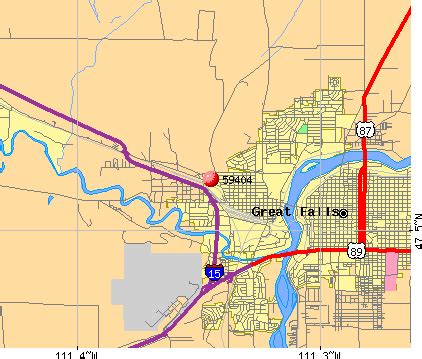 Map Of Great Falls Montana Maping Resources