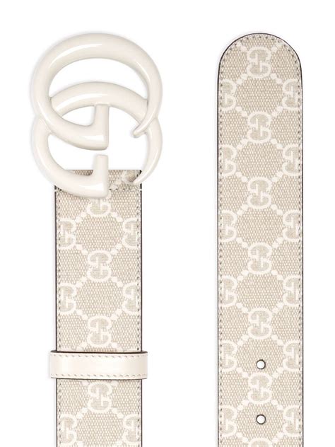 Gucci Monogram Pattern Leather Belt Farfetch