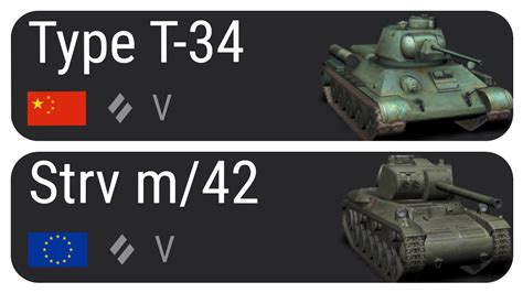 World Of Tanks Blitz Type T 34 And The Strv M 42 YouTube