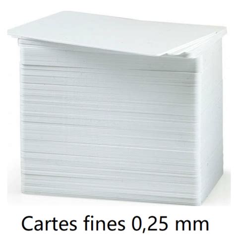 Zebra Cartes Pvc Blanc Laminé 025 mm D épaisseur 104523 210 Cogishop